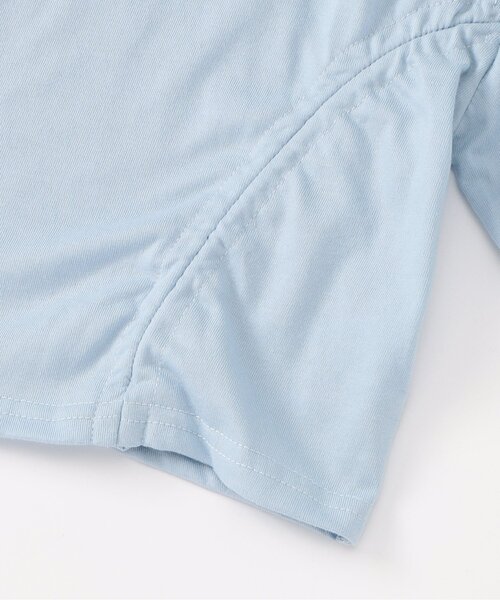 algy（アルジー）の「フロントジップシャーリング半袖T（Tシャツ/カットソー・キッズ・ブラック/サックスブルー/オフホワイト・X-SMALL/XX-SMALL/SMALL/MEDIUM）」の6枚目の写真