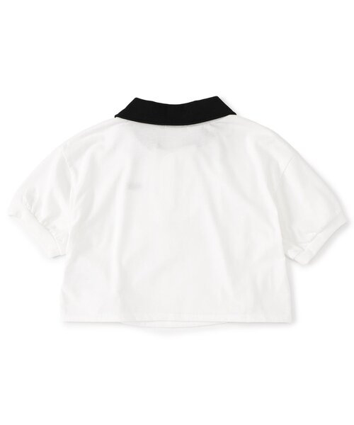 algy（アルジー）の「フロントジップシャーリング半袖T（Tシャツ/カットソー・キッズ・ブラック/サックスブルー/オフホワイト・X-SMALL/XX-SMALL/SMALL/MEDIUM）」の9枚目の写真