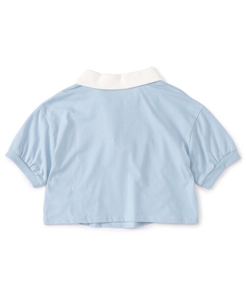 algy（アルジー）の「フロントジップシャーリング半袖T（Tシャツ/カットソー・キッズ・ブラック/サックスブルー/オフホワイト・X-SMALL/XX-SMALL/SMALL/MEDIUM）」の10枚目の写真