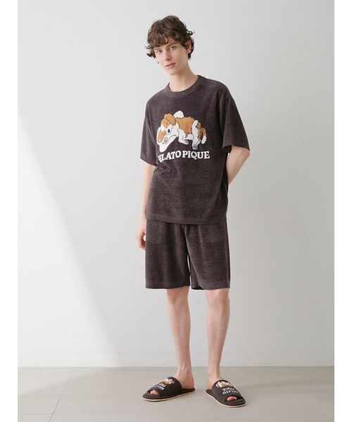すぐ届く☆gelato pique ペアできる ルームウェア ハーフパンツ UNISEX】裏毛ハーフパンツ(ボトムス)｜ルームウェア・パジャマ