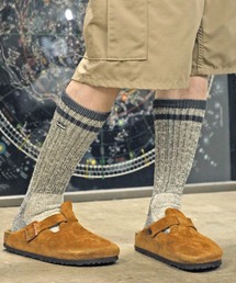 Healthknit（ヘルスニット）の「Healthknit/ヘルスニットトップラインワンポイント刺繍 靴下（ソックス/靴下・メンズ）」