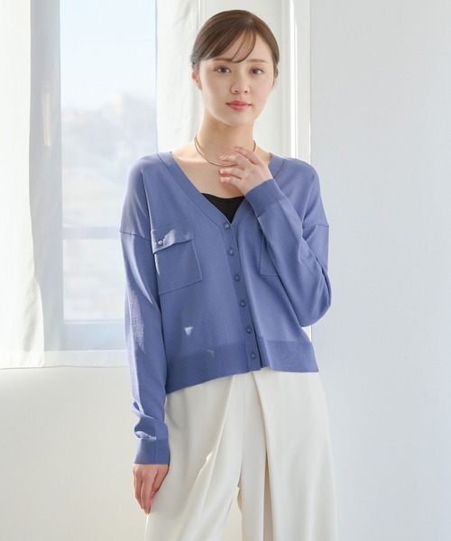 アンデミュウ　カーディガン　新品♡ Andemiu - アンデミュウ Andemiu ニット カーディガン 丸首