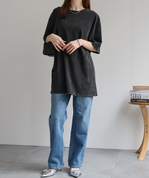 CREARE -LINO-（クレアーレリノ）の「〈ユニセックス商品〉ヴィンテージライクダメージTシャツ（Tシャツ/カットソー・レディース・ベージュ/グレー/ブラック・M）」の16枚目の写真