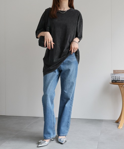 CREARE -LINO-（クレアーレリノ）の「〈ユニセックス商品〉ヴィンテージライクダメージTシャツ（Tシャツ/カットソー・レディース・ベージュ/グレー/ブラック・M）」の18枚目の写真