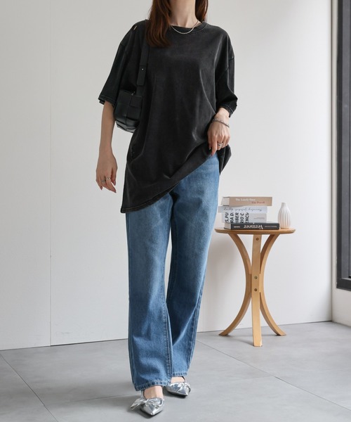 CREARE -LINO-（クレアーレリノ）の「〈ユニセックス商品〉ヴィンテージライクダメージTシャツ（Tシャツ/カットソー・レディース・ベージュ/グレー/ブラック・M）」の15枚目の写真