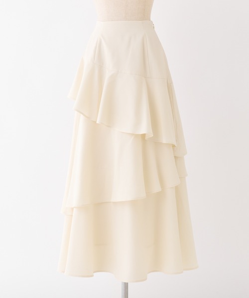 one after another NICE CLAUP（ワンアフターアナザーナイスクラップ）の「ティアードロングスカート（スカート・レディース・ブラック/アイボリー/グレー・FREE）」の22枚目の写真