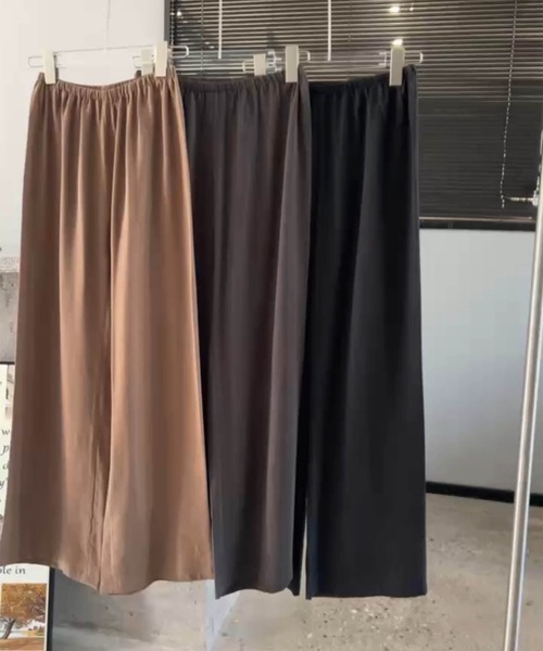 DECADE CLASSIC（ディケイド クラシック）の「【DECADE CLASSIC】リヨセルワイドパンツ（チノパンツ・レディース・ダークグレー/ブラウン/ブラック・MEDIUM/LARGE）」の15枚目の写真