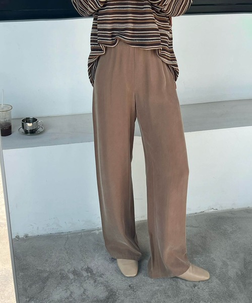 DECADE CLASSIC（ディケイド クラシック）の「【DECADE CLASSIC】リヨセルワイドパンツ（チノパンツ・レディース・ダークグレー/ブラウン/ブラック・MEDIUM/LARGE）」の17枚目の写真