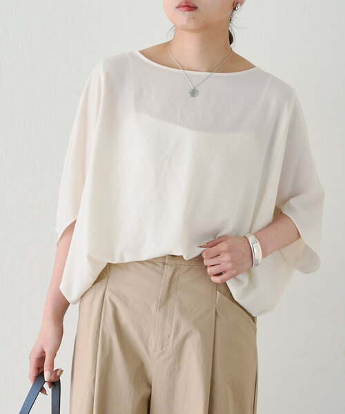 GALLARDAGALANTE(ガリャルダガランテ)の「ドルマンジャージープルオーバー(シャツ/ブラウス・レディース・イエロー/ブラック/ホワイト/ライトグレー・FREE)」の5枚目の写真