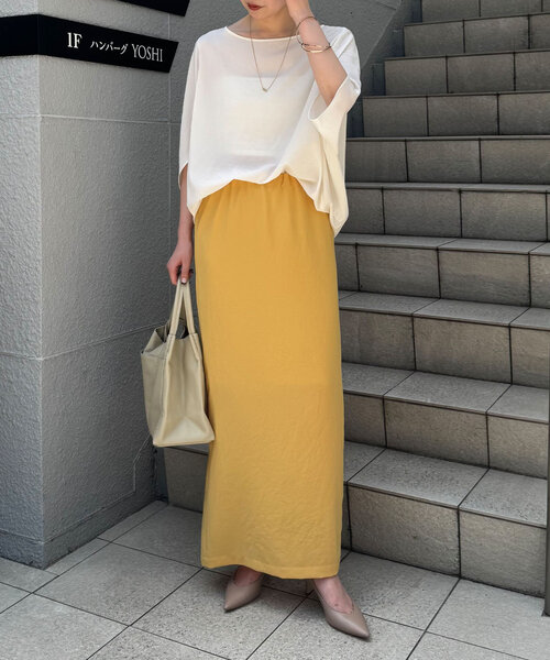 GALLARDAGALANTE(ガリャルダガランテ)の「ドルマンジャージープルオーバー(シャツ/ブラウス・レディース・イエロー/ブラック/ホワイト/ライトグレー・FREE)」の12枚目の写真