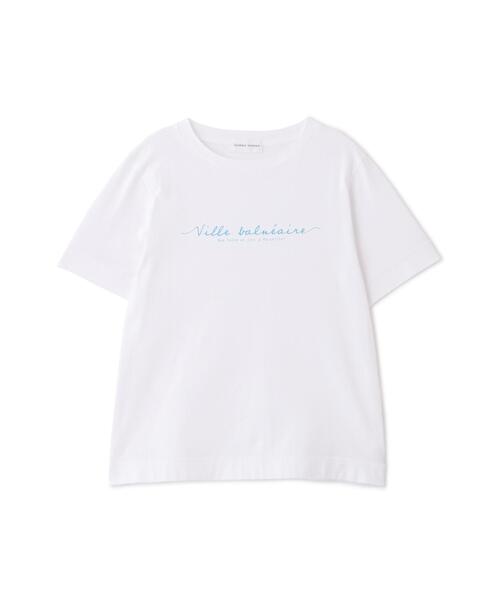 human woman(ヒューマンウーマン)の「◆天竺ロゴTシャツ(Tシャツ/カットソー・レディース・ホワイト/ライトグリーン/ベージュ・MEDIUM)」の7枚目の写真