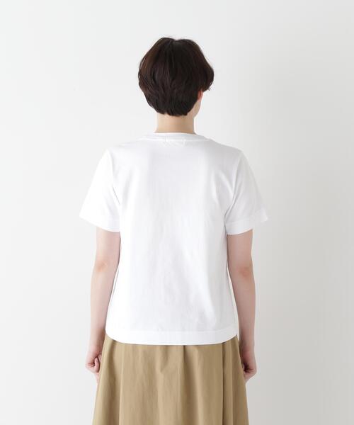 human woman(ヒューマンウーマン)の「◆天竺ロゴTシャツ(Tシャツ/カットソー・レディース・ホワイト/ライトグリーン/ベージュ・MEDIUM)」の11枚目の写真