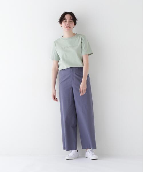human woman(ヒューマンウーマン)の「◆天竺ロゴTシャツ(Tシャツ/カットソー・レディース・ホワイト/ライトグリーン/ベージュ・MEDIUM)」の22枚目の写真