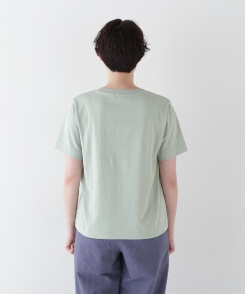 human woman(ヒューマンウーマン)の「◆天竺ロゴTシャツ(Tシャツ/カットソー・レディース・ホワイト/ライトグリーン/ベージュ・MEDIUM)」の20枚目の写真