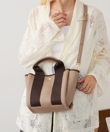 cache cache（カシュ カシュ）の「【cache cache】太ショルダー付き2wayテープトートバッグ S（ショルダーバッグ）」