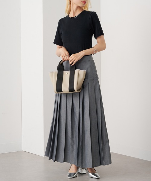 cache cache(カシュ カシュ)の「【cache cache】太ショルダー付き2wayテープトートバッグ S(ショルダーバッグ・レディース・ブラック/ベージュ/グレー/アイボリー/ブラウン・FREE)」の7枚目の写真