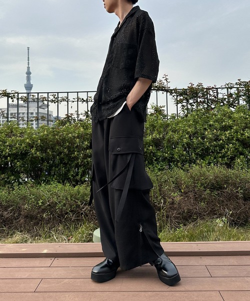 ANEDIST（アンディスト）の「レースオープンカラーシャツ（シャツ/ブラウス・メンズ・ブラック/ブラウン/ホワイト・L/M）」の20枚目の写真