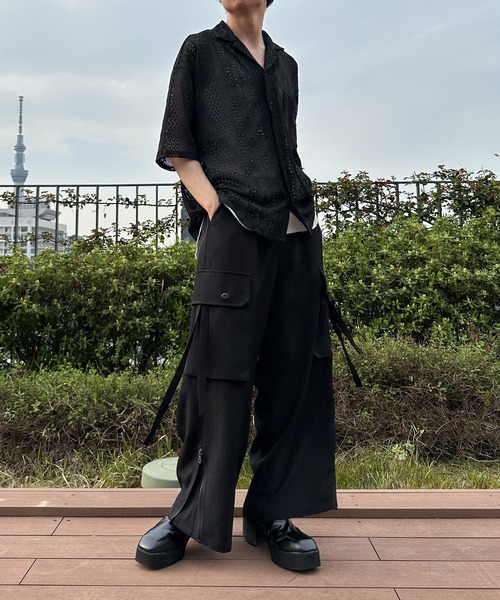 ANEDIST（アンディスト）の「レースオープンカラーシャツ（シャツ/ブラウス・メンズ・ブラック/ブラウン/ホワイト・L/M）」の19枚目の写真