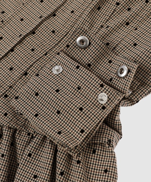 GANNI(ガニー)の「Flock Check Suiting Corset Mini Dress(ドレス・レディース・その他・36)」の6枚目の写真