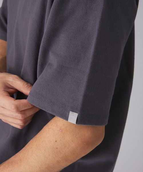 LOOPWHEELER(ループウィラー)の「LOOPWHEELER for LOWERCASE ツリテンジク スウェット型 ワイドTシャツ(Tシャツ/カットソー・メンズ・チャコールグレー/ブラック/ホワイト・SMALL/MEDIUM/LARGE/X-LARGE)」の7枚目の写真