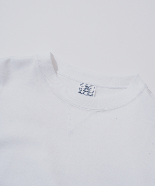 アパルトモン LOOPWHEELER × LOWERCASE　半袖スウェット　白 LOOPWHEELER/ループウィラー】 Half Sleeve Sweat（スウェット
