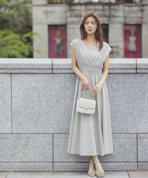 PROPORTION BODY DRESSING（プロポーションボディドレッシング）の「ウエストシャーリングＶネックワンピース / 1215140508（ワンピース・レディース・ブラック系その他/カーキ/ブラック・SMALL/MEDIUM/P/S）」の17枚目の写真