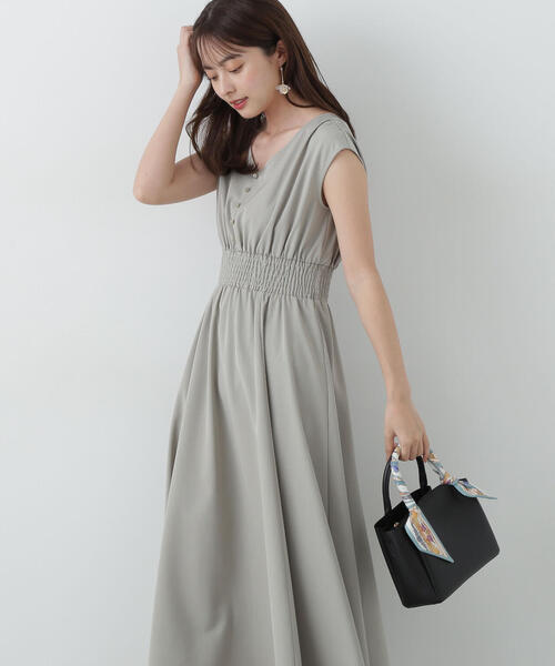 PROPORTION BODY DRESSING（プロポーションボディドレッシング）の「ウエストシャーリングＶネックワンピース / 1215140508（ワンピース・レディース・ブラック系その他/カーキ/ブラック・SMALL/MEDIUM/P/S）」の18枚目の写真