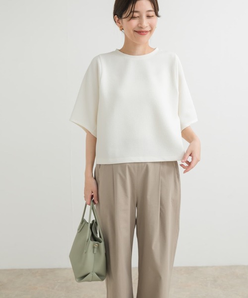 URBAN RESEARCH DOORS（アーバンリサーチドアーズ）の「袖ボリュームクロップドプルオーバー（Tシャツ/カットソー・レディース・オフホワイト/ネイビー/ベージュ系その他・MEDIUM）」の11枚目の写真