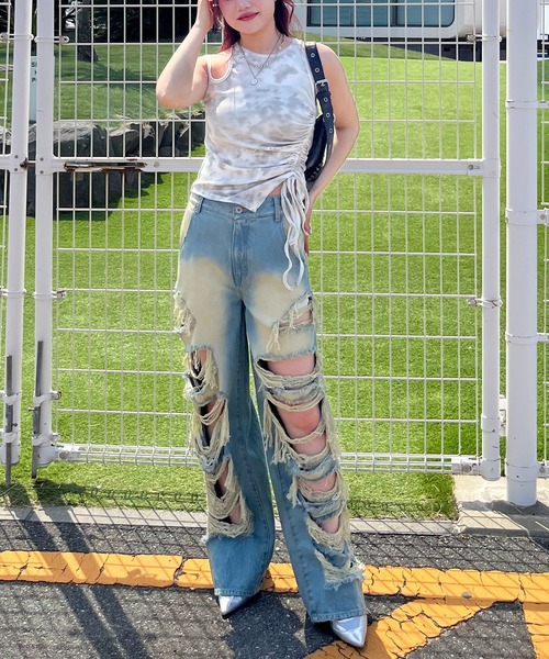 サイドギャザーアメスリトップス SPIRALGIRL│SPIRALGIRL