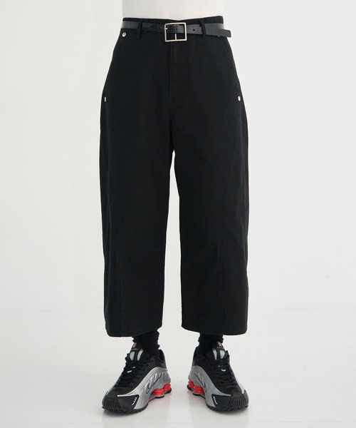 CONZ（コンズ）の「パネルカプリカットパンツ（デニムパンツ・メンズ・ブラック/ベージュ/ダークグレー・1/3/2）」の7枚目の写真