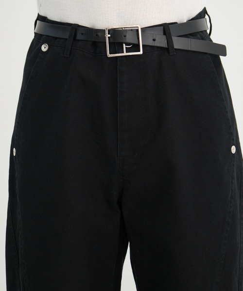 CONZ（コンズ）の「パネルカプリカットパンツ（デニムパンツ・メンズ・ブラック/ベージュ/ダークグレー・1/3/2）」の10枚目の写真