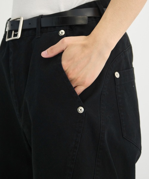 CONZ（コンズ）の「パネルカプリカットパンツ（デニムパンツ・メンズ・ブラック/ベージュ/ダークグレー・1/3/2）」の11枚目の写真