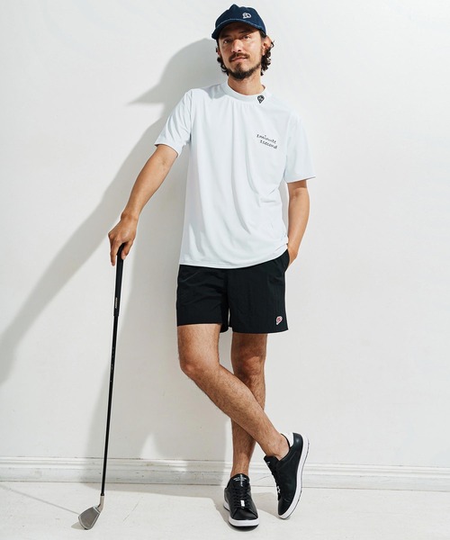 1minute 1second(ワンミニットワンセカンド)の「mt9675-1 Pocket embroidery mock neck T (cool fabric) モックネックTシャツ(Tシャツ/カットソー・メンズ・カーキ系/ブラック×ホワイト/ホワイト×ブラック・S/M/L/XL)」の9枚目の写真