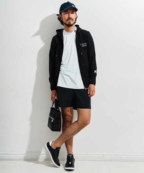 1minute 1second(ワンミニットワンセカンド)の「mt9675-1 Pocket embroidery mock neck T (cool fabric) モックネックTシャツ(Tシャツ/カットソー・メンズ・カーキ系/ブラック×ホワイト/ホワイト×ブラック・S/M/L/XL)」の12枚目の写真