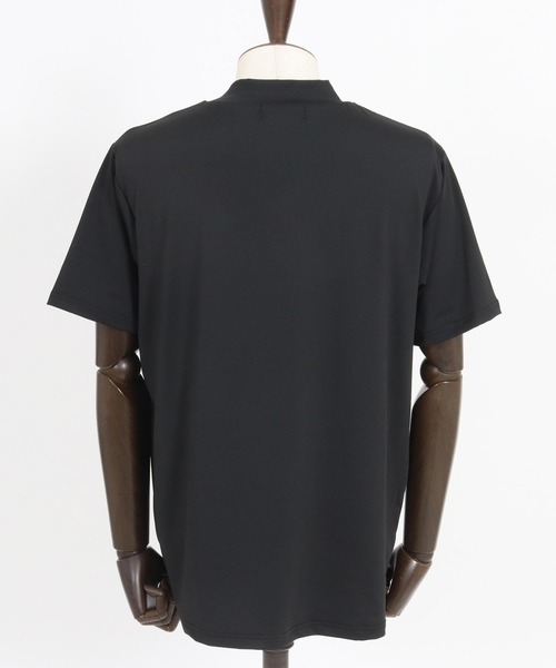 1minute 1second(ワンミニットワンセカンド)の「mt9675-1 Pocket embroidery mock neck T (cool fabric) モックネックTシャツ(Tシャツ/カットソー・メンズ・カーキ系/ブラック×ホワイト/ホワイト×ブラック・S/M/L/XL)」の16枚目の写真