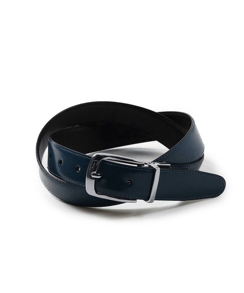 MEN'S BIGI(メンズビギ)の「アドバンレザーリバーシブルドレスベルト(ベルト・メンズ・ネイビー/バーガンディー/キャメル・FREE)」の2枚目の写真