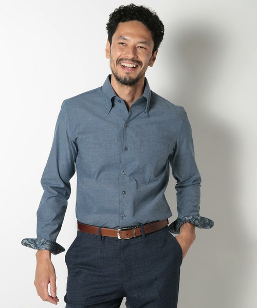 MEN'S BIGI(メンズビギ)の「アドバンレザーリバーシブルドレスベルト(ベルト・メンズ・ネイビー/バーガンディー/キャメル・FREE)」の6枚目の写真