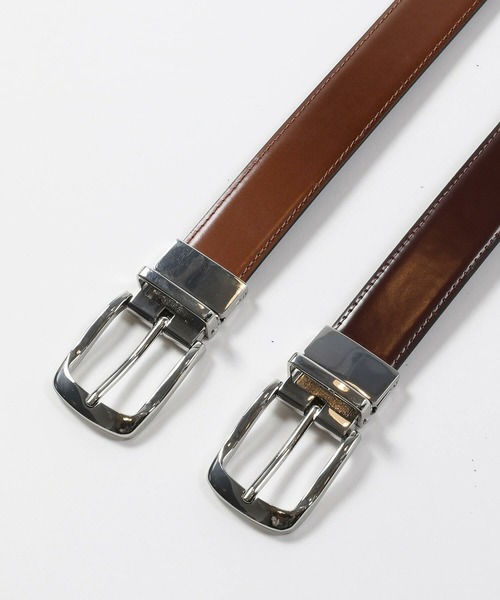 MEN'S BIGI(メンズビギ)の「アドバンレザーリバーシブルドレスベルト(ベルト・メンズ・ネイビー/バーガンディー/キャメル・FREE)」の10枚目の写真