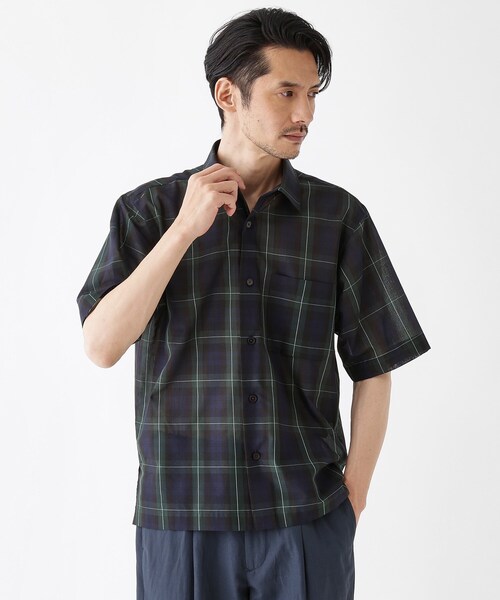 TAKEO KIKUCHI(タケオキクチ)の「◆【THE FLAGSHIP】シアーチェック シャツ(シャツ/ブラウス・メンズ・アイボリー系1/ネイビー系1・02/03/04)」の11枚目の写真