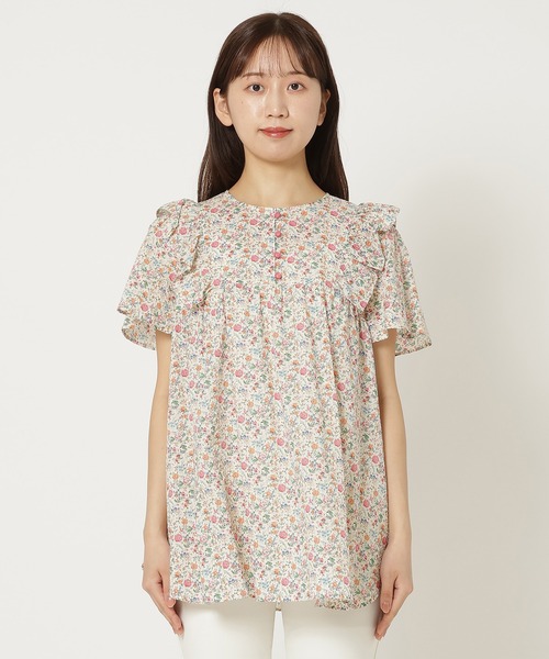 Rose Tiara(ローズティアラ)の「Rose Tiara with LIBERTY / フリルブラウス(シャツ/ブラウス・レディース・レッド/ブルー・46/38/42)」の11枚目の写真