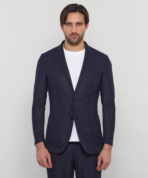 MACKINTOSH LONDON（マッキントッシュ ロンドン）の「【WEB・一部店舗限定】【BREASY JACKET】メランジメッシュジャージーセットアップジャケット（テーラードジャケット・メンズ・ネイビー/グレー・40/42/38）」の7枚目の写真