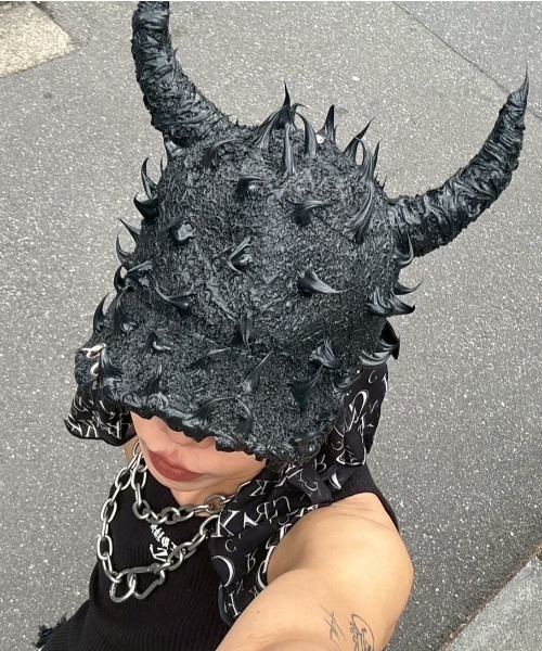 【UNIZ】Demon Venom Cap /【ユニズ】ツノ付きデニムキャップ UNIZ】Demon Venom Cap / 【ユニズ】ツノ付きデニムキャップ（キャップ