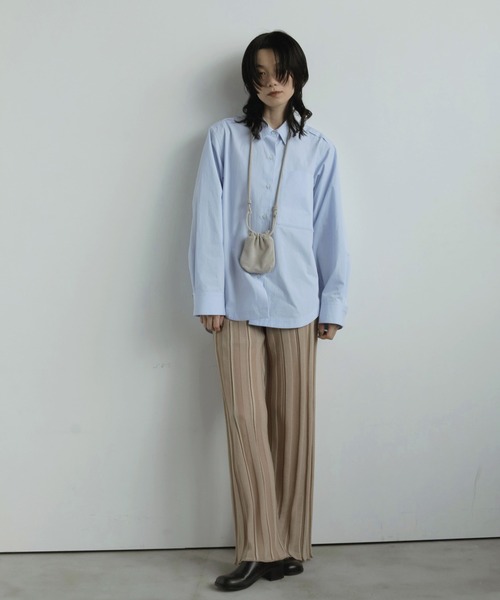 anuke（アンヌーク）の「Leather Mini Pochette（ハンドバッグ・レディース・ブラック/ライトグレー・FREE）」の6枚目の写真