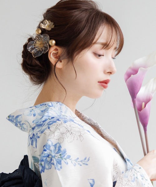 クリアフラワー髪飾りセット【K】（和装小物）｜Dita（ディータ）の