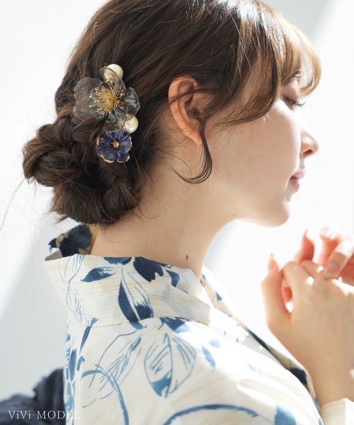髪飾り 花飾り 6点セット 浴衣 成人式 振袖 結婚式 ヘアアレンジ