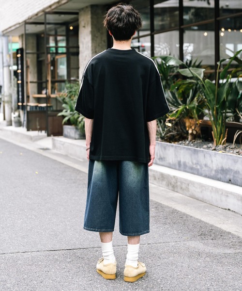 UMBRO laundryコラボTシャツ UMBRO アンブロ 別注コラボ オーバーサイズサイドライントラック
