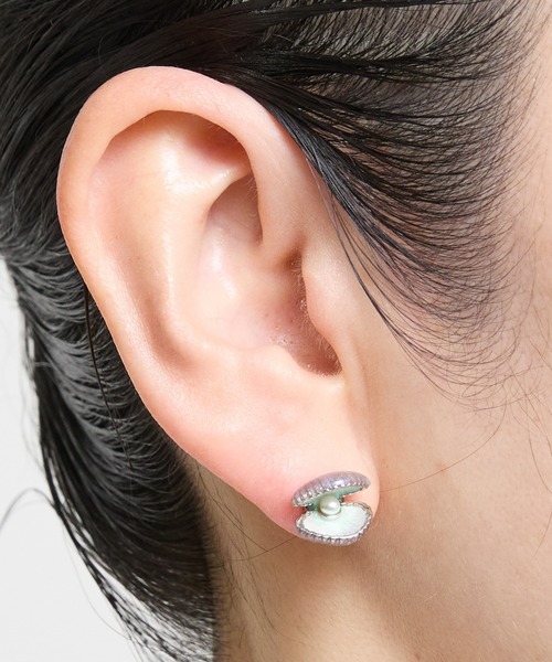 gargle ガーグル：海の生き物シリーズ シェル 貝 ピアス（ピアス