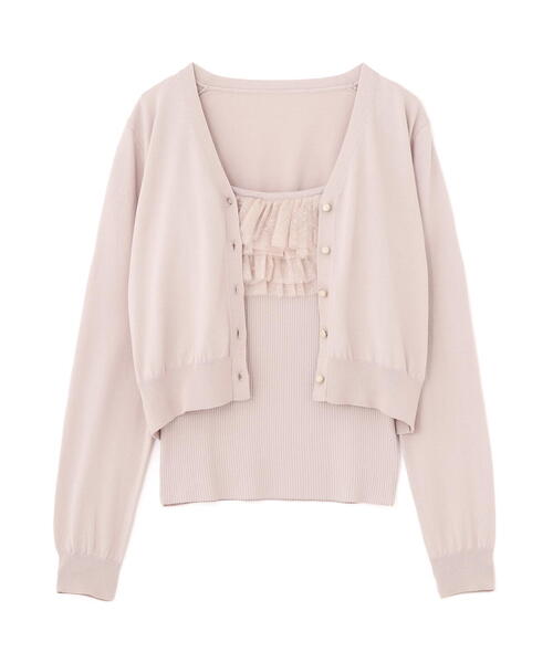 PROPORTION BODY DRESSING(プロポーションボディドレッシング)の「チュール付きニットアンサンブル / 1215170904(ニット/セーター・レディース・ブラウン系その他/ブルー/ピンク・FREE)」の14枚目の写真