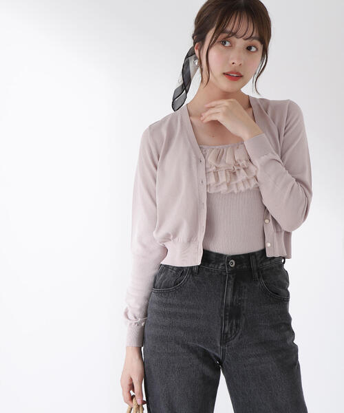 PROPORTION BODY DRESSING(プロポーションボディドレッシング)の「チュール付きニットアンサンブル / 1215170904(ニット/セーター・レディース・ブラウン系その他/ブルー/ピンク・FREE)」の20枚目の写真
