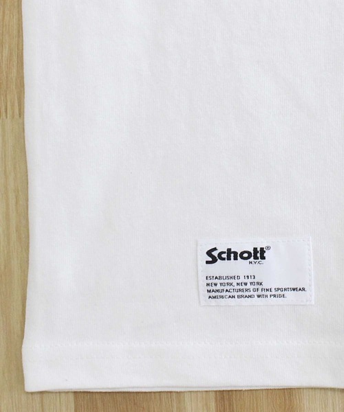 Schott(ショット)の「T-SHIRT FLYING EAGLE(Tシャツ/カットソー・メンズ・ブラック/ホワイト・L/XL/XXL/M)」の8枚目の写真